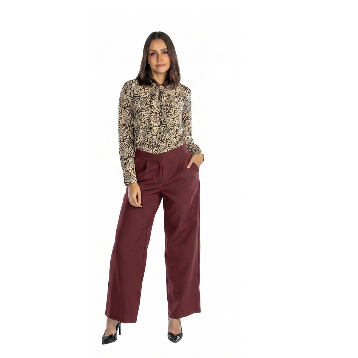 Pantalon Pinzas Liso