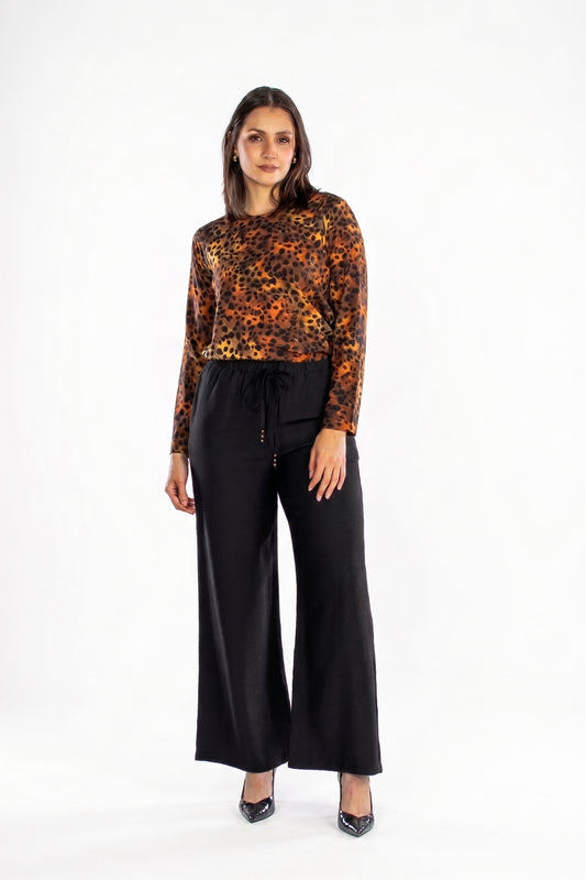 Pant. Liso C/Jareta Y Cuentas