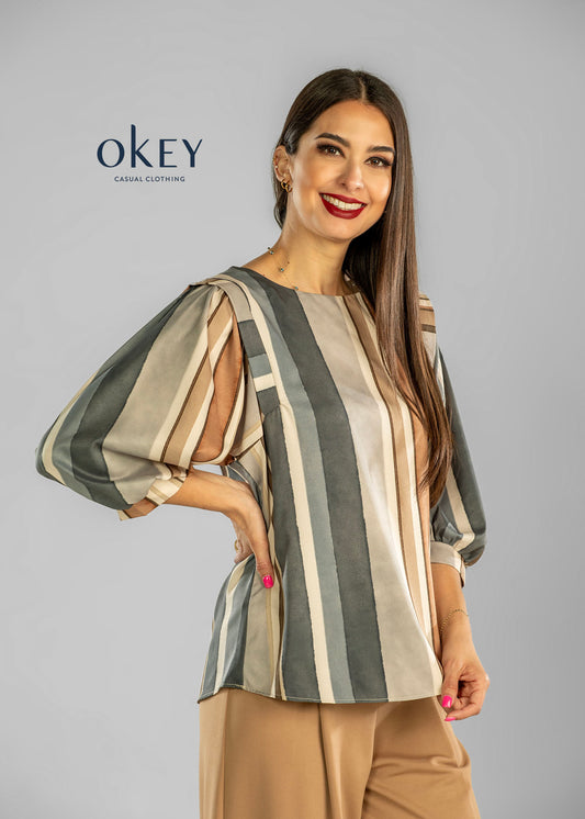 Camisera Rayas Manga Ancha